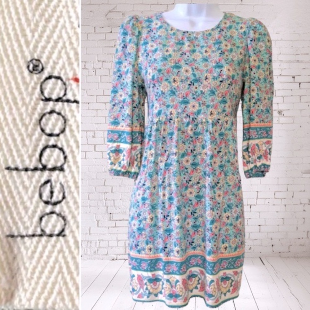 BEBOP FLORAL BOHO BABYDOLL DRESS. SUMMER FLORAL DRESS. EXCELLENT CONDITION.